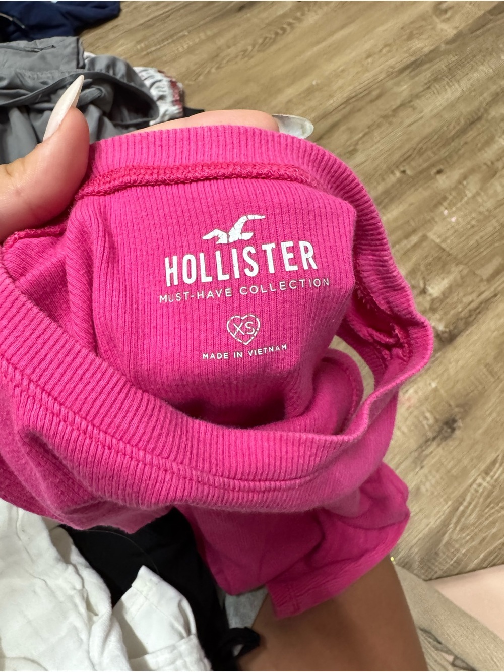 Hollister Ribbed Crewneck Sweater in Bright Pink